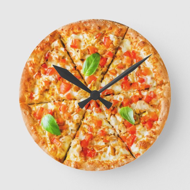 ピザ 壁掛け時計 pizza Wall clock (Front)