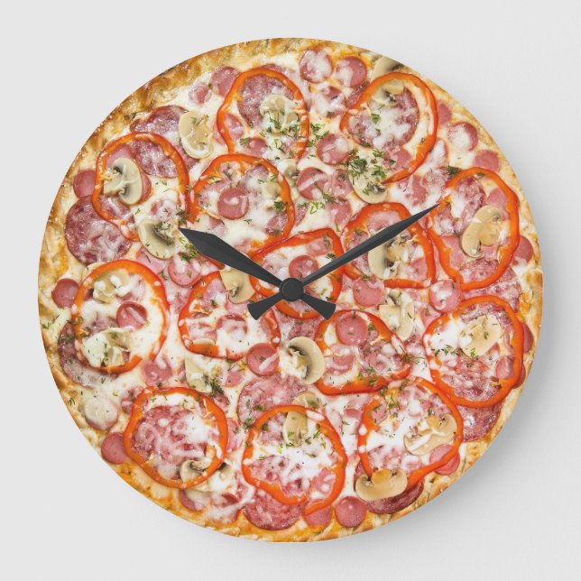 ピザ 掛け時計 pizza large clock (Front)