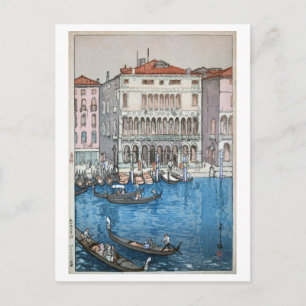 ベニス, Venice, Hiroshi Yoshida, Woodcut Postcard
