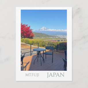 ポラロイド風 富士山と秋の紅葉 観光ポストカード Modern Vintage Mt Fuji Postcard