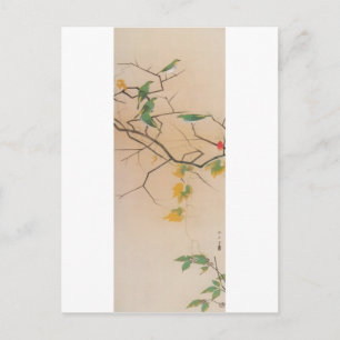 メジロ, 速水御舟, Japanese White-Eye, Gyoshū, Japan Art Postcard
