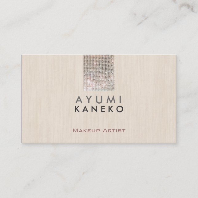 メーキャップアーティスト現代およびシックスパンコールシンプル BUSINESS CARD (Front)