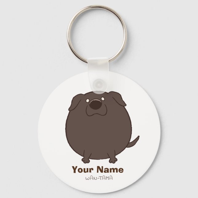 ラブラドールレトリバー "ラブたま(黒)" KEYCHAIN (Front)