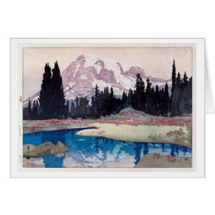 レーニア山, Mount Rainier, Hiroshi Yoshida, Woodcut