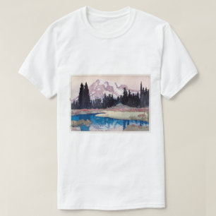 レーニア山, Mount Rainier, Hiroshi Yoshida, Woodcut T-Shirt
