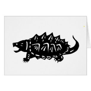 ワニガメ 亀 切り絵 alligator snapping turtle, macroclemys