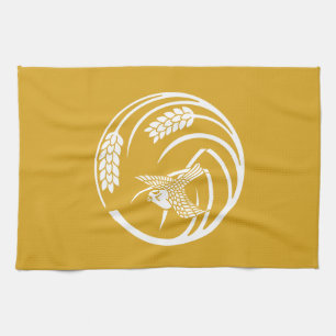 一本稲の丸に雀 KITCHEN TOWEL