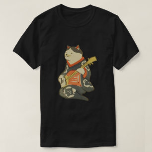 三味線を弾く猫, 国芳 Cat Playing Guitar, Kuniyoshi, Ukiyoe T-Shirt