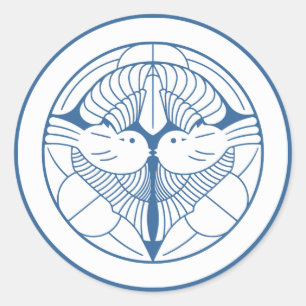 上杉謙信 家紋, Uesugi Kenshin KAMON, Japanese Family Cre Classic Round Sticker