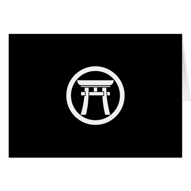 中 輪 に 鳥 居 (Devant horizontal)