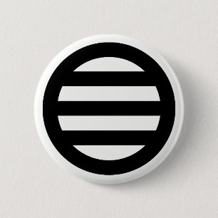 丸に三つ引き 2 INCH ROUND BUTTON