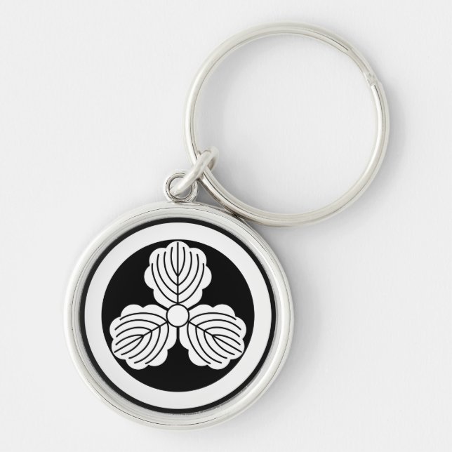 丸に三つ柏 KEYCHAIN (Front)