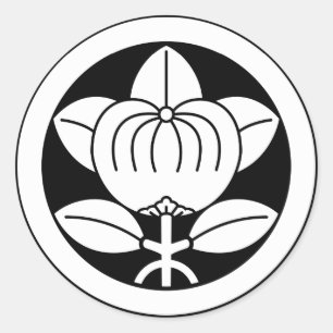 丸に三本足橘 CLASSIC ROUND STICKER