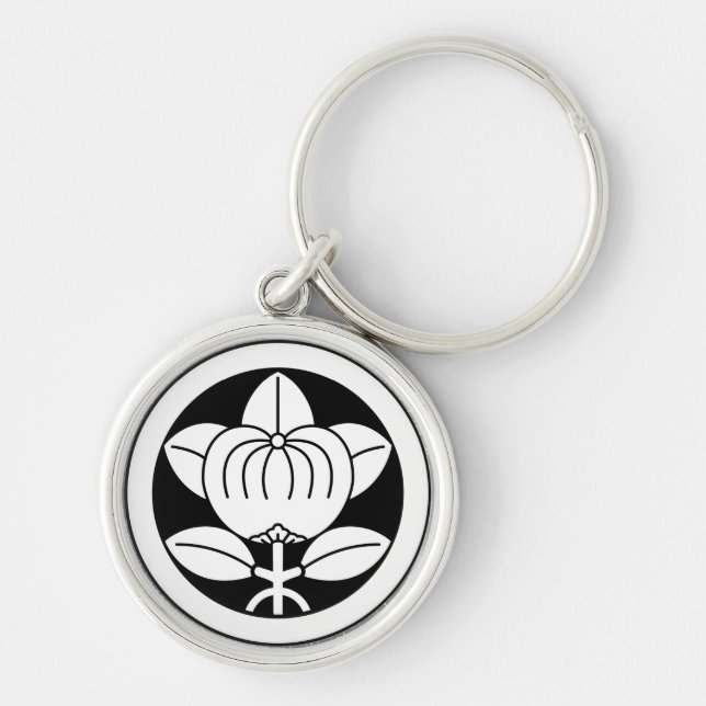 丸に三本足橘 KEYCHAIN (Front)