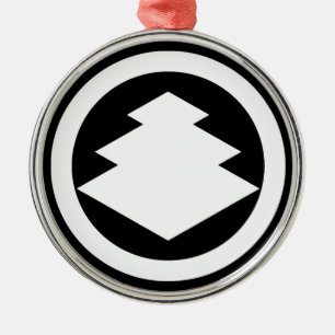 丸に三階菱 METAL ORNAMENT