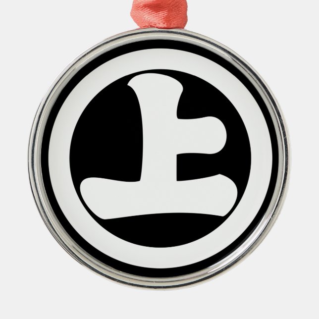 丸に下げ上 METAL ORNAMENT (Front)