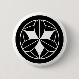 丸に九枚笹 2 INCH ROUND BUTTON