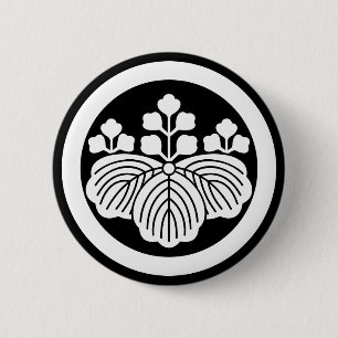 丸に五三桐 2 INCH ROUND BUTTON