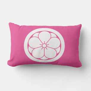 丸に八重梅 LUMBAR PILLOW