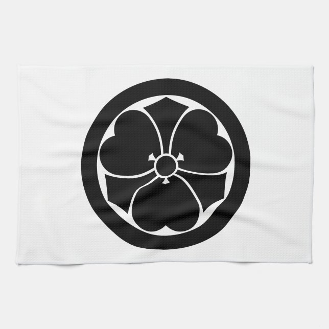 丸に剣酢漿草 KITCHEN TOWEL (Horizontal)