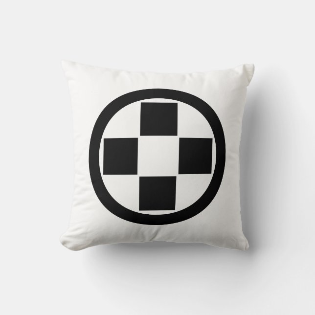 丸に四つ石 THROW PILLOW (Front)