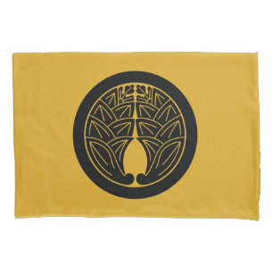 丸に抱き茗荷 PILLOWCASE