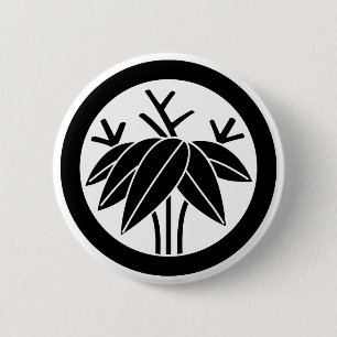 丸に根笹 2 INCH ROUND BUTTON