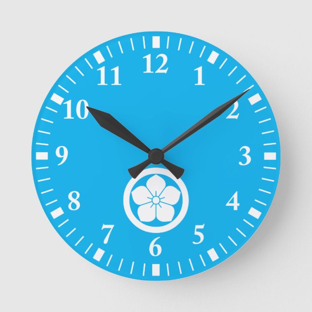 丸に桔梗 ROUND CLOCK (Front)