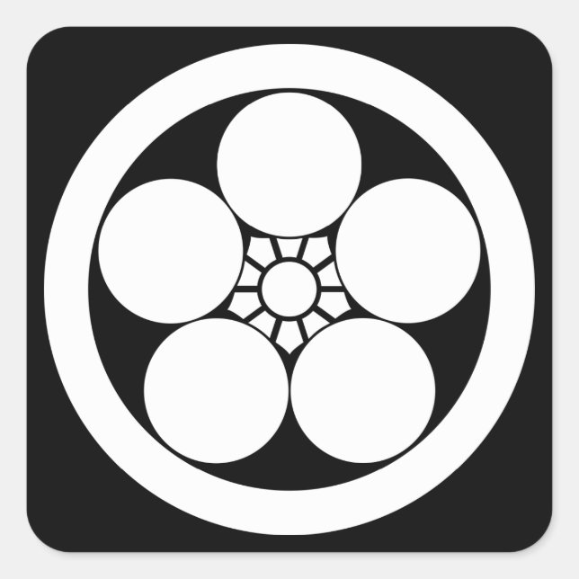 丸に梅鉢 SQUARE STICKER (Front)