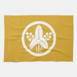 丸に立ち沢瀉 KITCHEN TOWEL