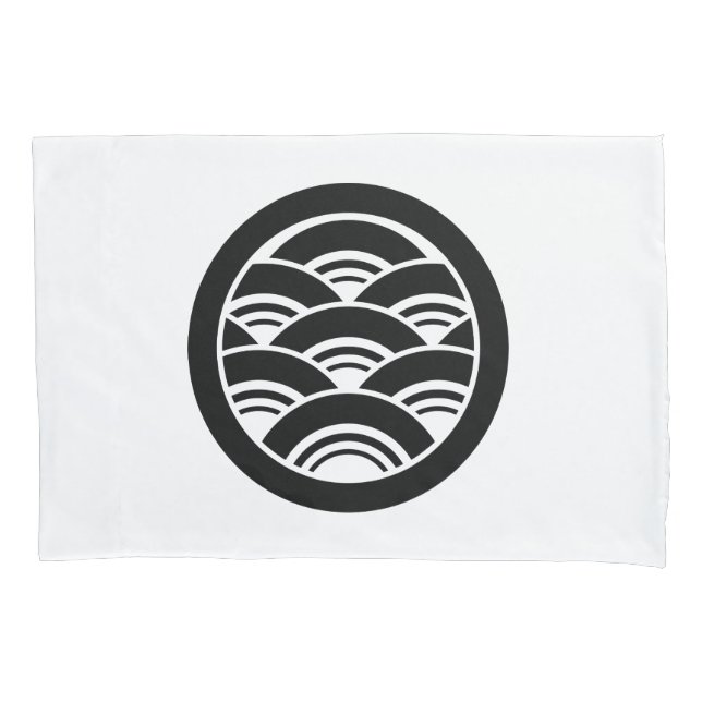 丸に青海波 PILLOWCASE (Front)