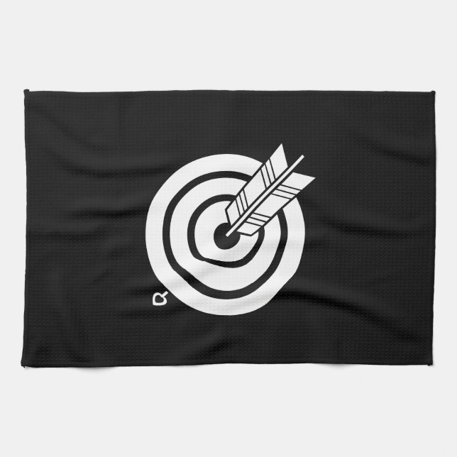 丸的に当たり矢 KITCHEN TOWEL (Horizontal)