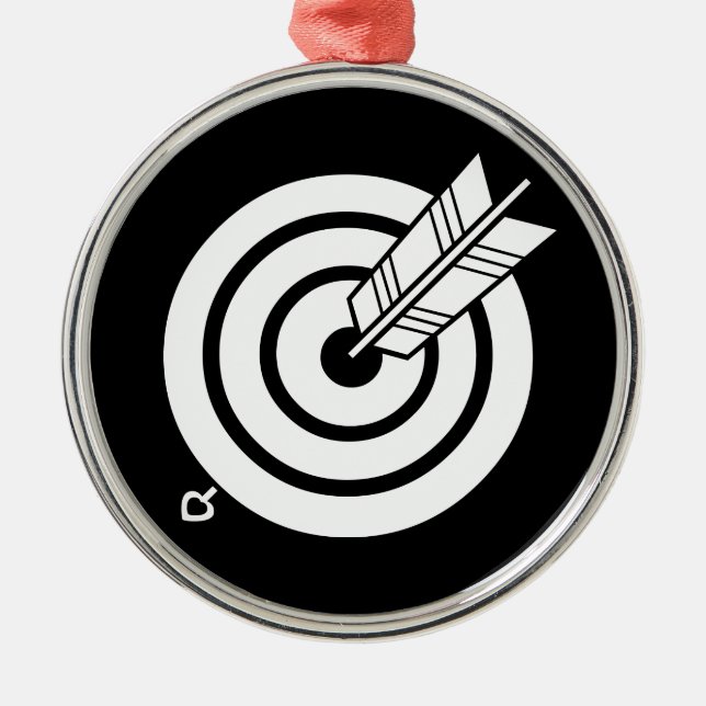 丸的に当たり矢 METAL ORNAMENT (Front)