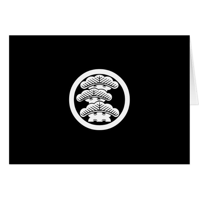 丸 に 左 三 階 松 (Devant horizontal)