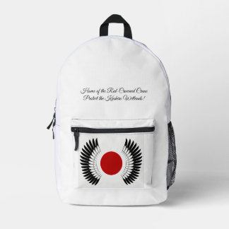 丹頂旗・バックパック(Red-Crowned Crane Flag Backpack) Printed Backpack