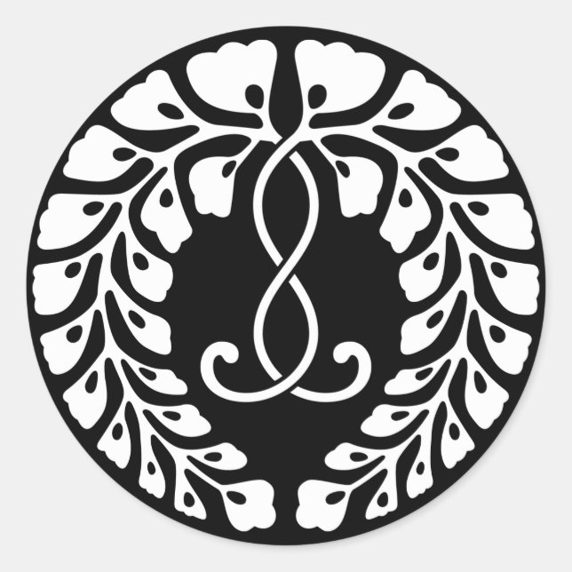 九条藤 CLASSIC ROUND STICKER (Front)