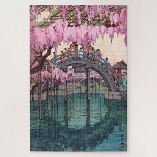 亀戸天神, Kameido Bridge, Hiroshi Yoshida, Woodcut Jigsaw Puzzle