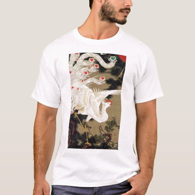 伊 藤 冲"老 白 valorization", Itō Jakuchū T-Shirt (Front)