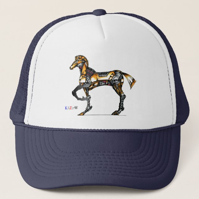 作品番号00000 「機械の馬」 TRUCKER HAT (Front)