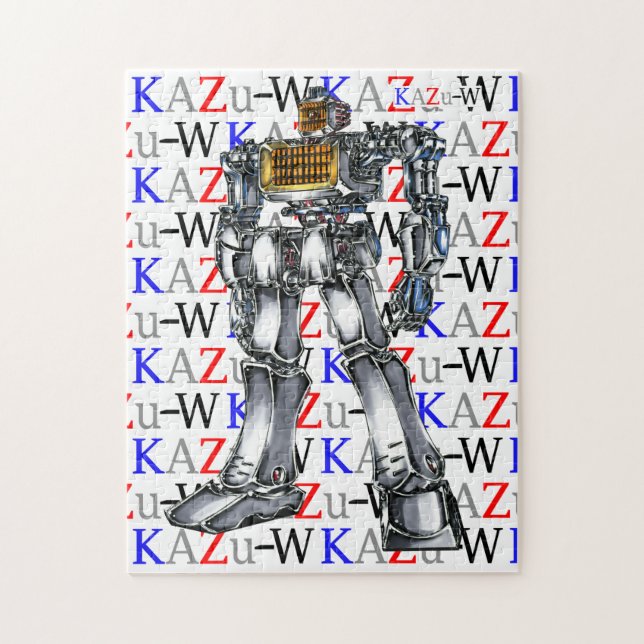 作品番号00001　「灼熱！！電気ストーブロボ」ジグソーパズル JIGSAW PUZZLE (Vertical)