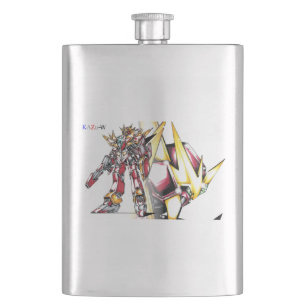作品番号00008 「赤色英雄機甲巨人」 HIP FLASK