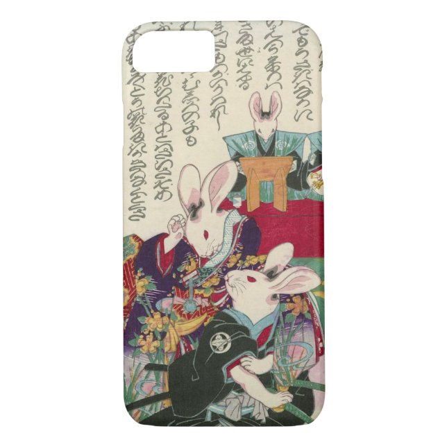 兎の歌舞伎役者, 芳藤 Actors of Rabbit, Yoshifuji, Ukiyo-e Case-Mate iPhone Case (Back)