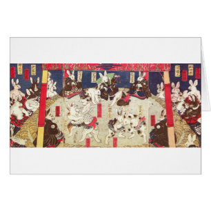 兎 の 撲 相, 芳 lapins de Sumo, Yoshifuji, Ukiyo-e, 藤