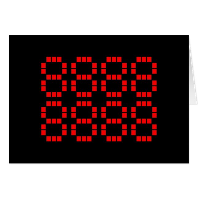 八八八八八八八八 88888888 | Lucky Numbers Card (Front Horizontal)