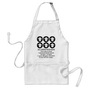 六連石持ち地抜き結び雁金 STANDARD APRON