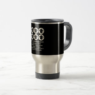 六連石持ち地抜き結び雁金 TRAVEL MUG