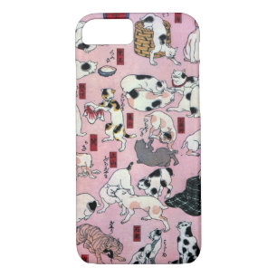 其のまま地口猫飼好五十三疋（下）, 国芳 Cats(3), Kuniyoshi, Ukiyo-e iPhone 8/7 Case