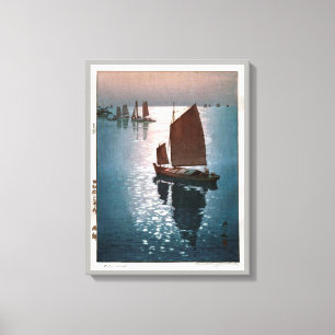 凪静, 吉田博 Calm Wind, Hiroshi Yoshida, Woodcut Canvas Print