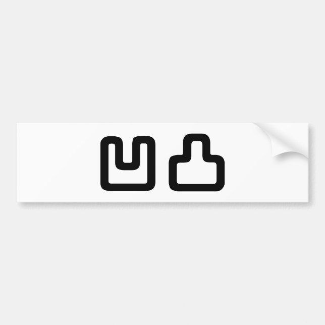 凹凸 Outotsu おうとつ Bumper Sticker (Front)