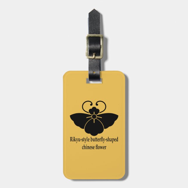利休唐花蝶 LUGGAGE TAG (Front Vertical)